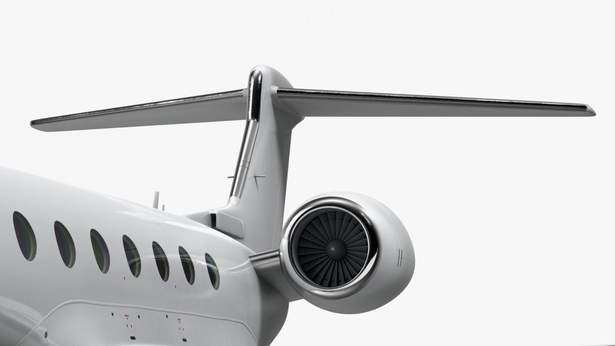 Large Private Jet Rigged 3D model
