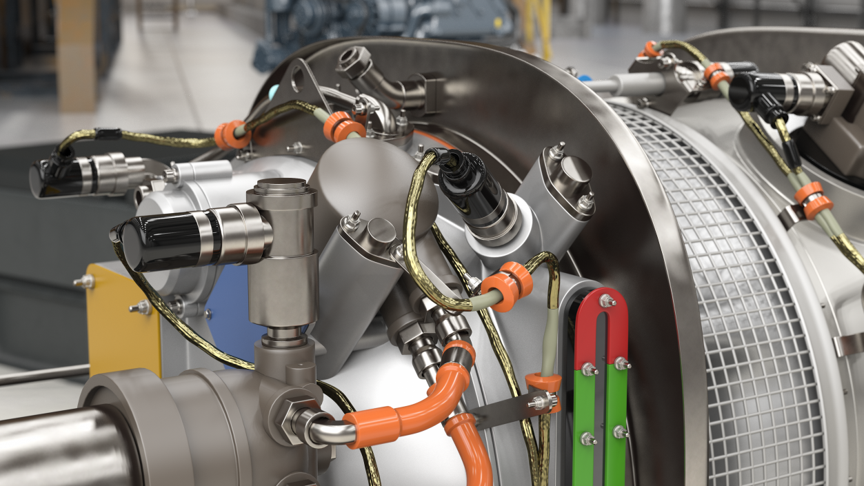 3D model Pratt and Whitney PT6C Turboshaft Engine