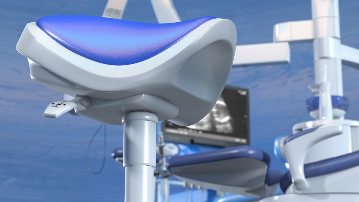 Dental Saddle Stool 3D model