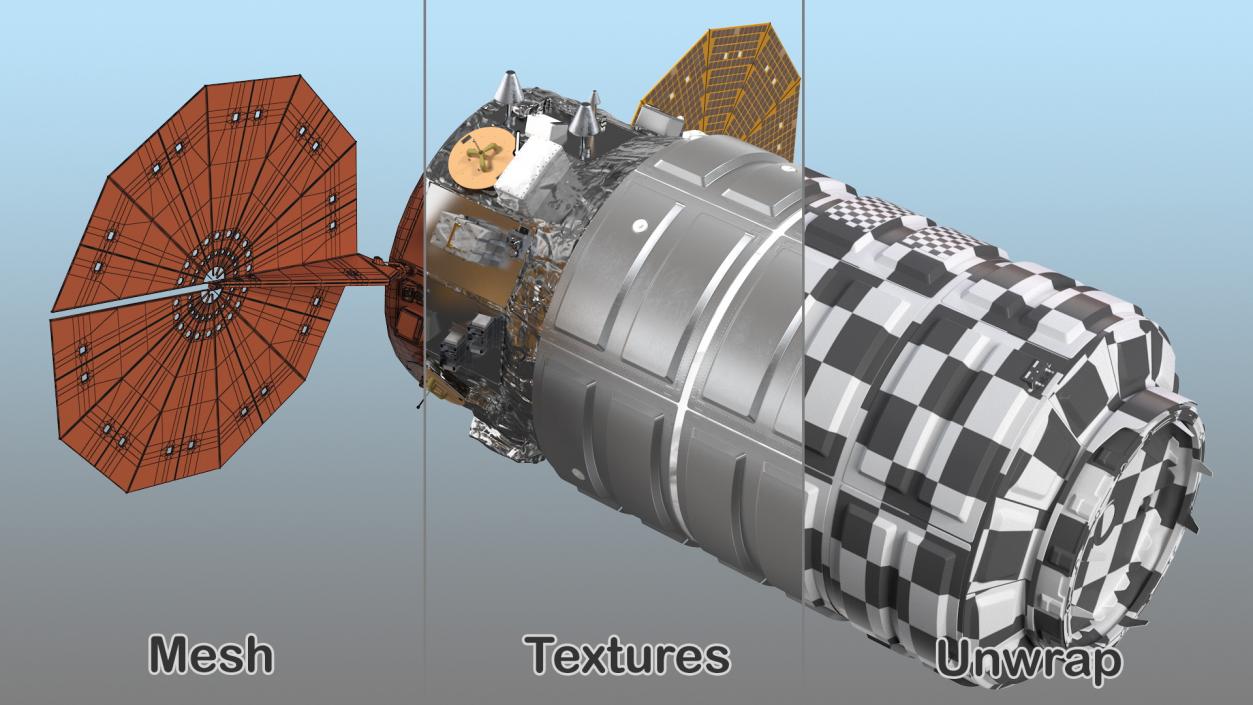 3D model ISS Module Cygnus Enhanced Configuration