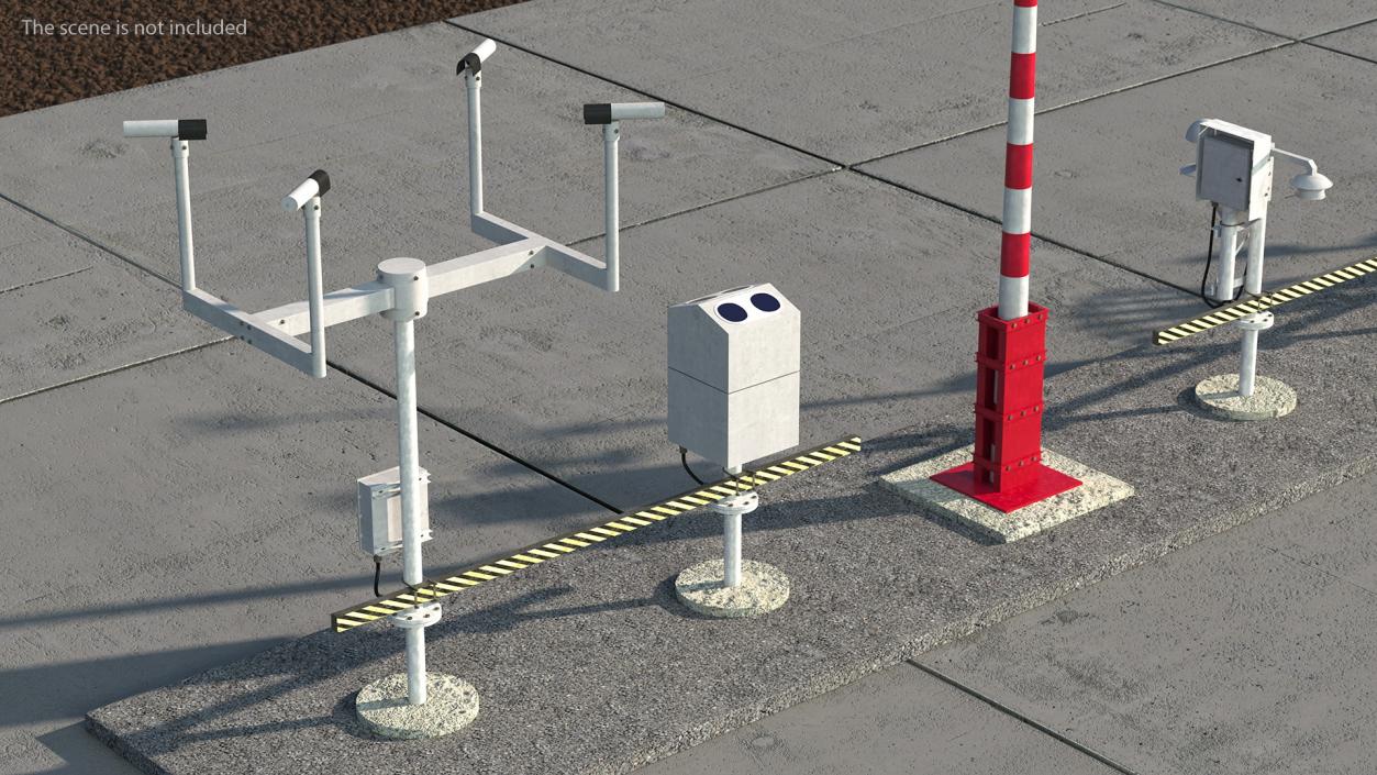 3D model Automated Weather Observation System AWOS Set
