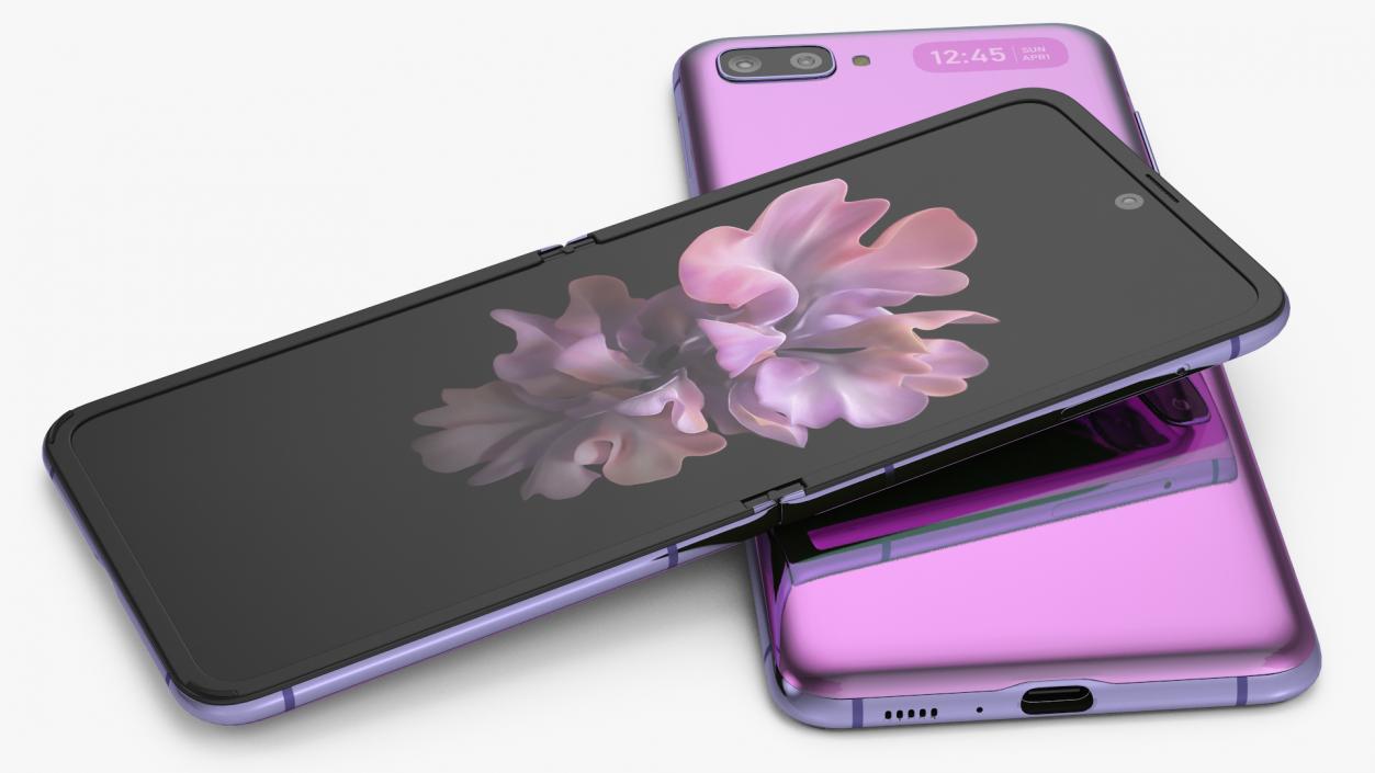 3D model Mirror Purple Samsung Galaxy Z Flip