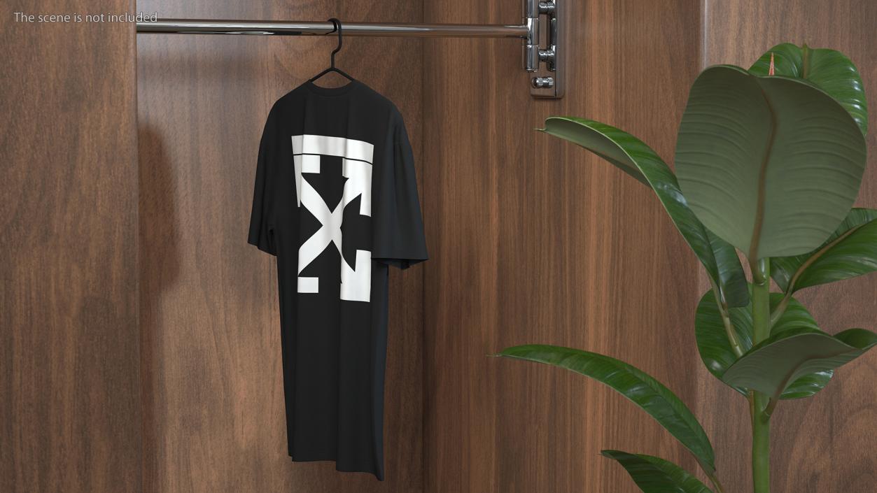 Hanger with Off White Shirt 3D