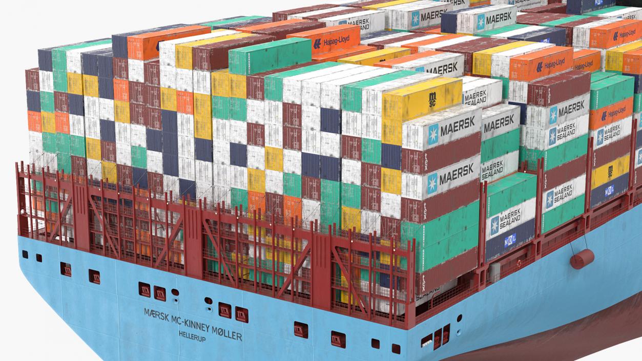 Loaded Maersk McKinney Container Ship 3D