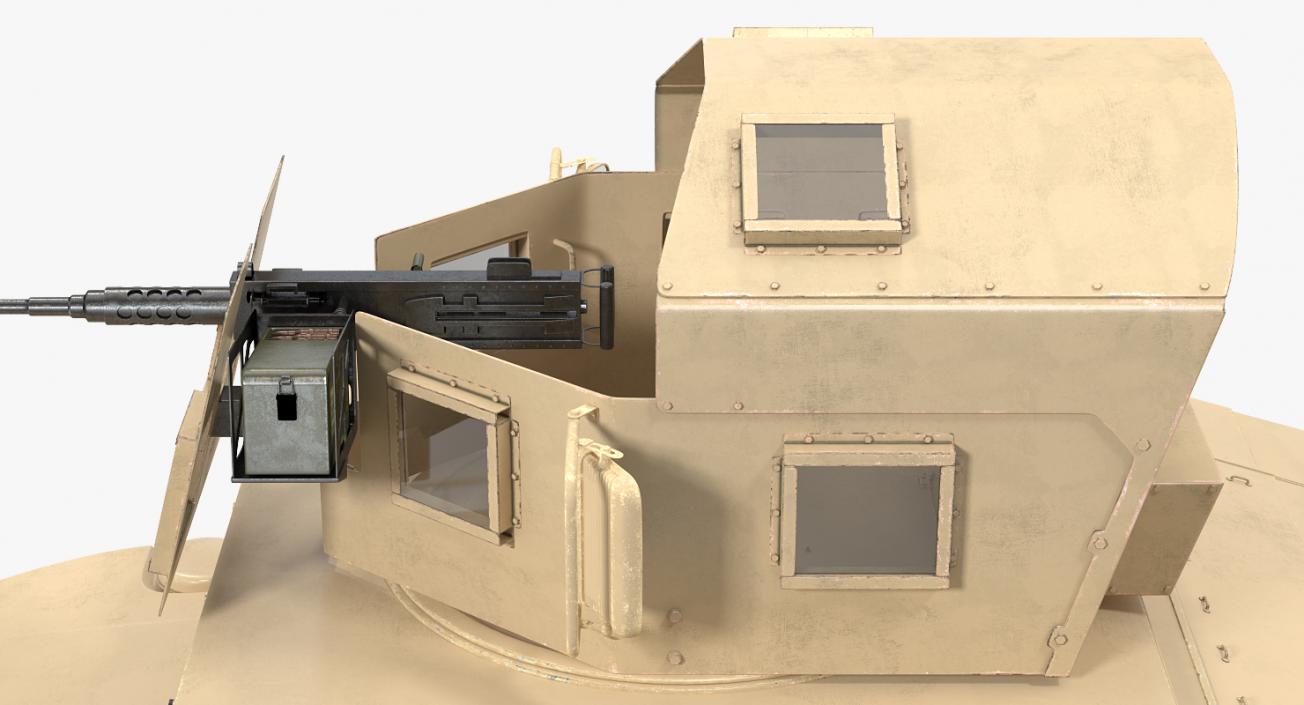 3D Humvee M1151 Enhanced Armament Carrier Simple Interior Desert