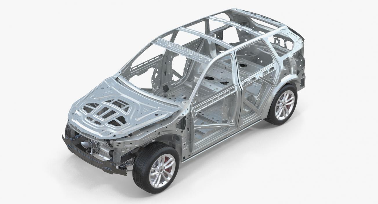 SUV and Sedan Frames with Chassis Collection 3D model