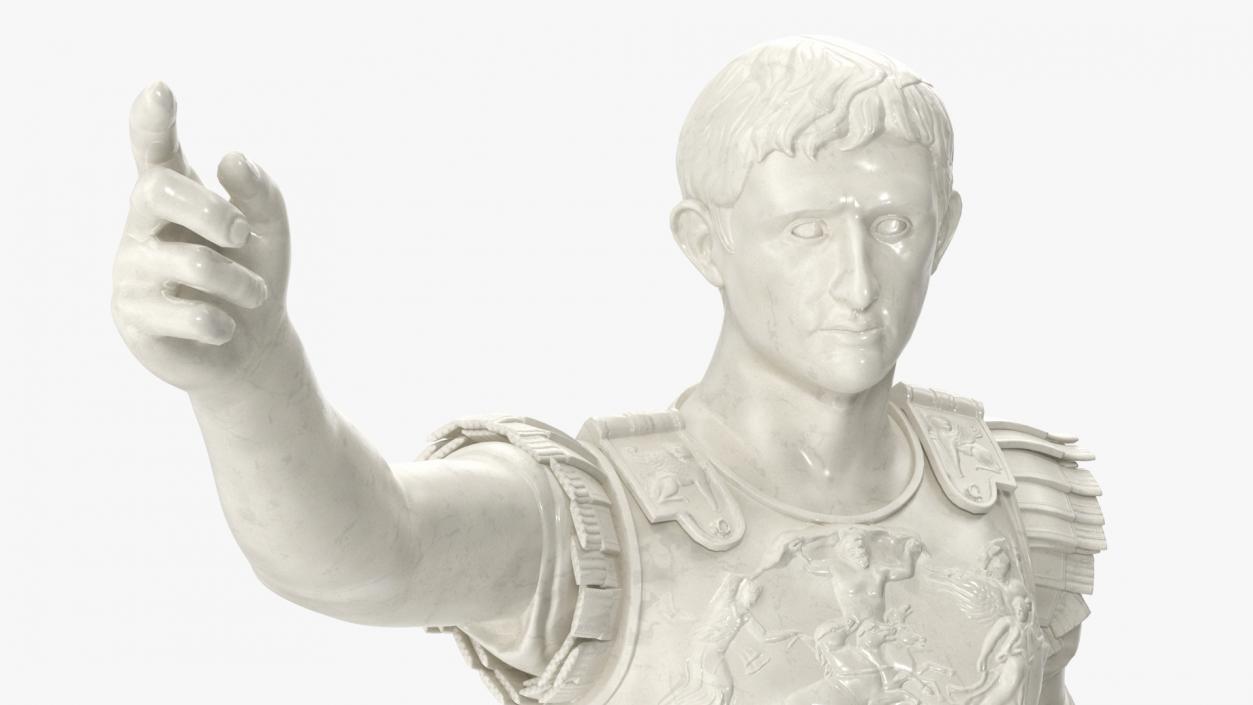 Caesar Augustus of Prima Porta Replica Statue Marble 3D