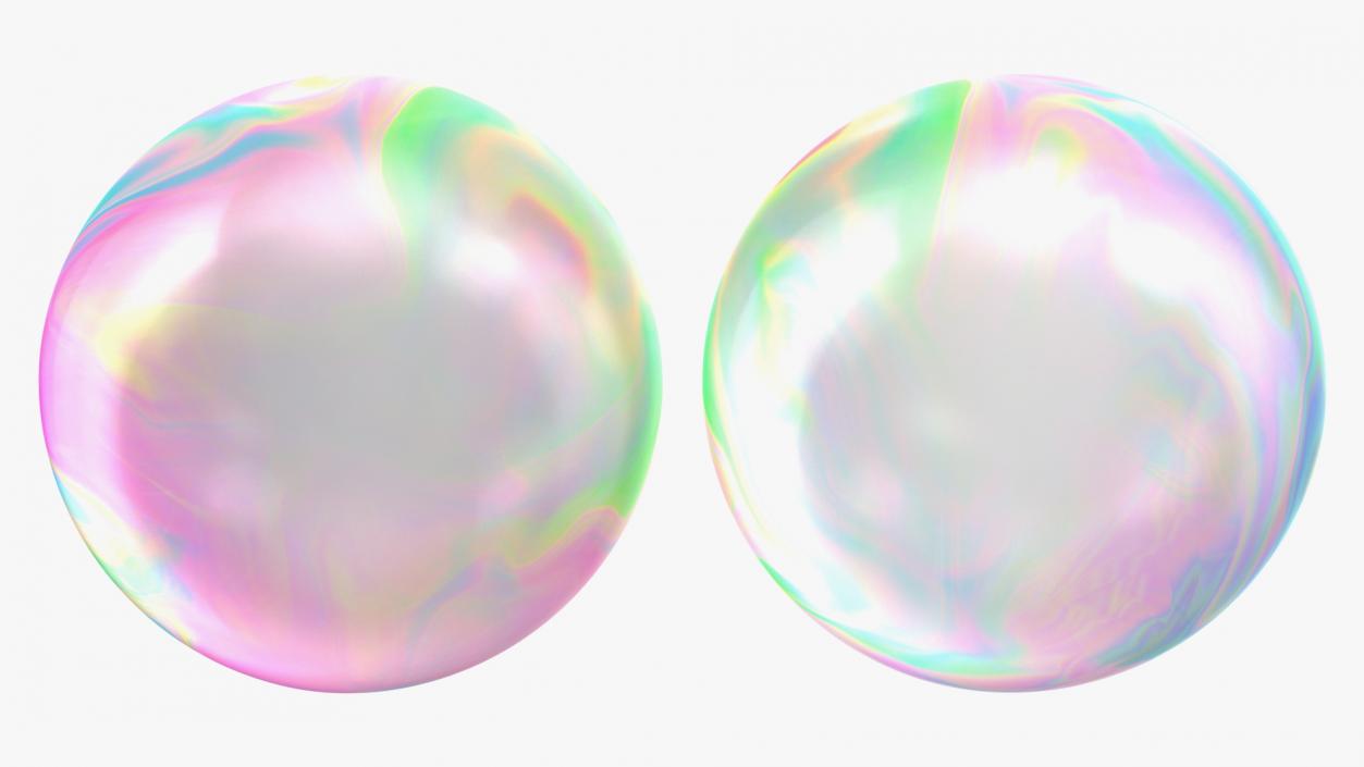 3D model Soap Bubble Burst Stage 1