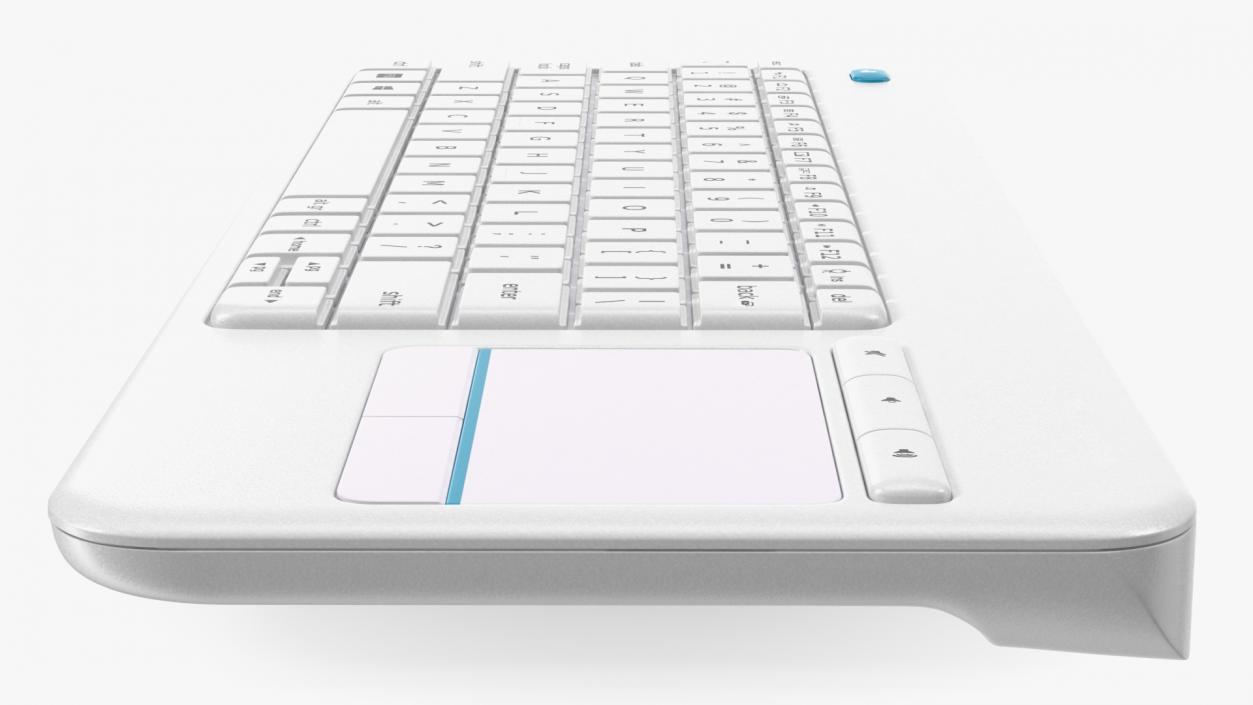 3D Keyboard With Touchpad White model