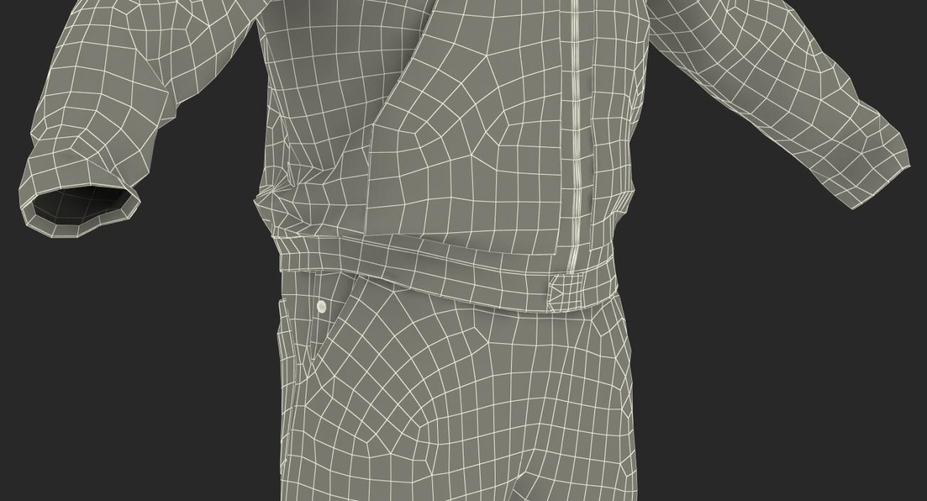 3D Mens Work Wear Mechanics Overalls model