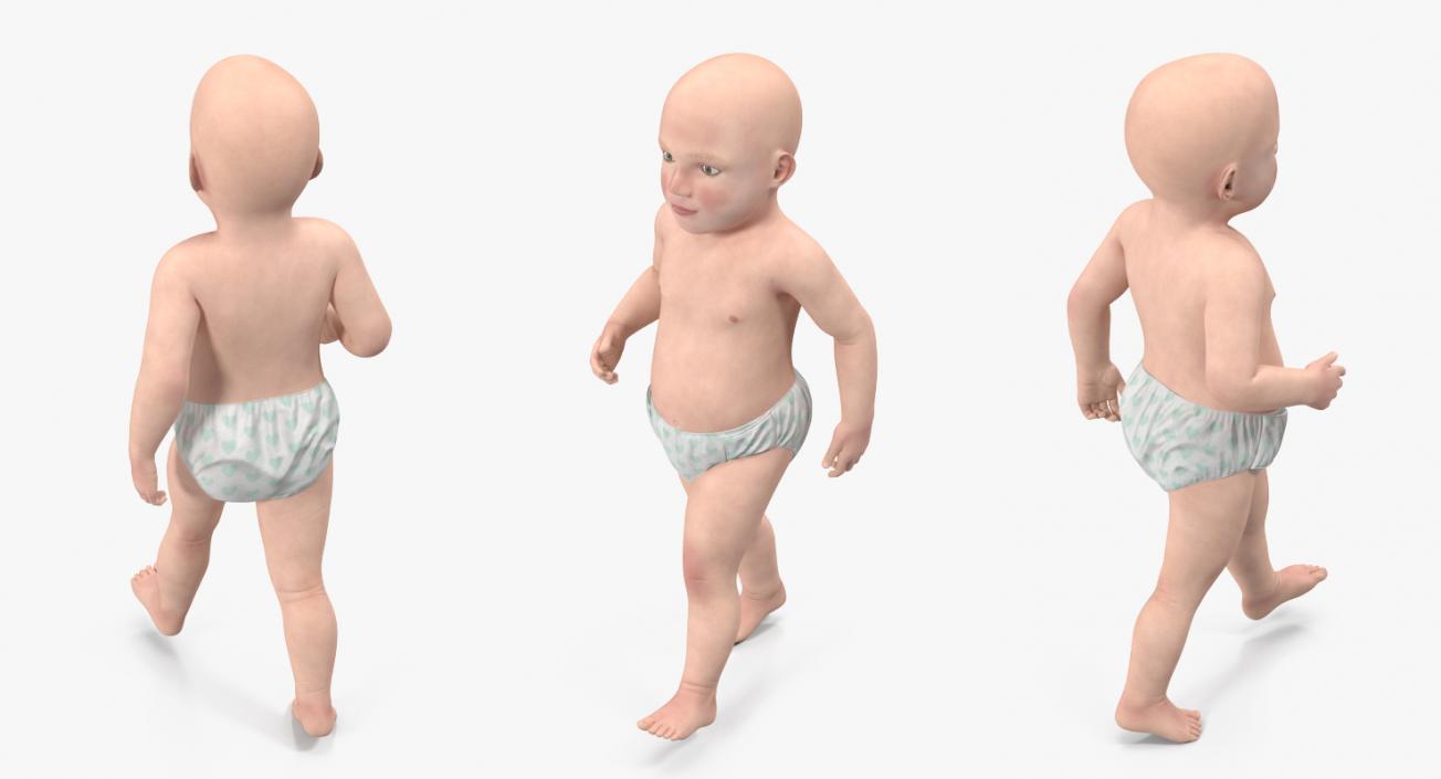 3D Baby Boy Walking
