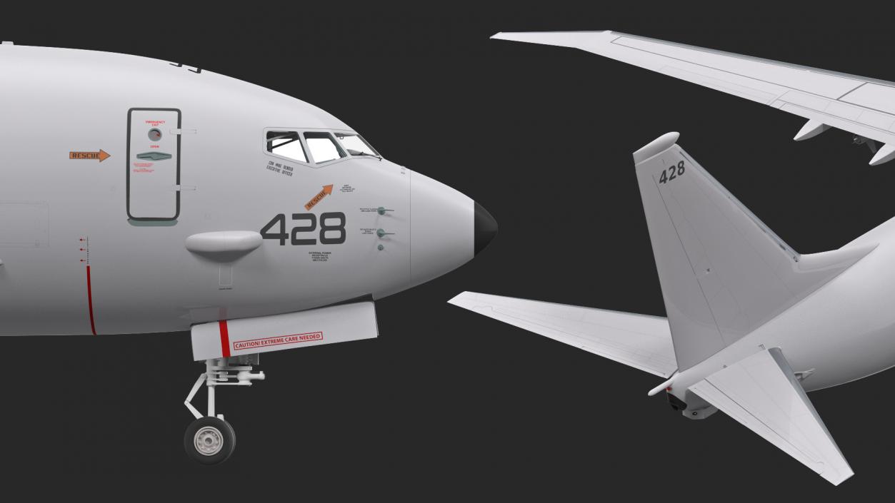 Boeing P-8 Poseidon Military Aircraft 3D