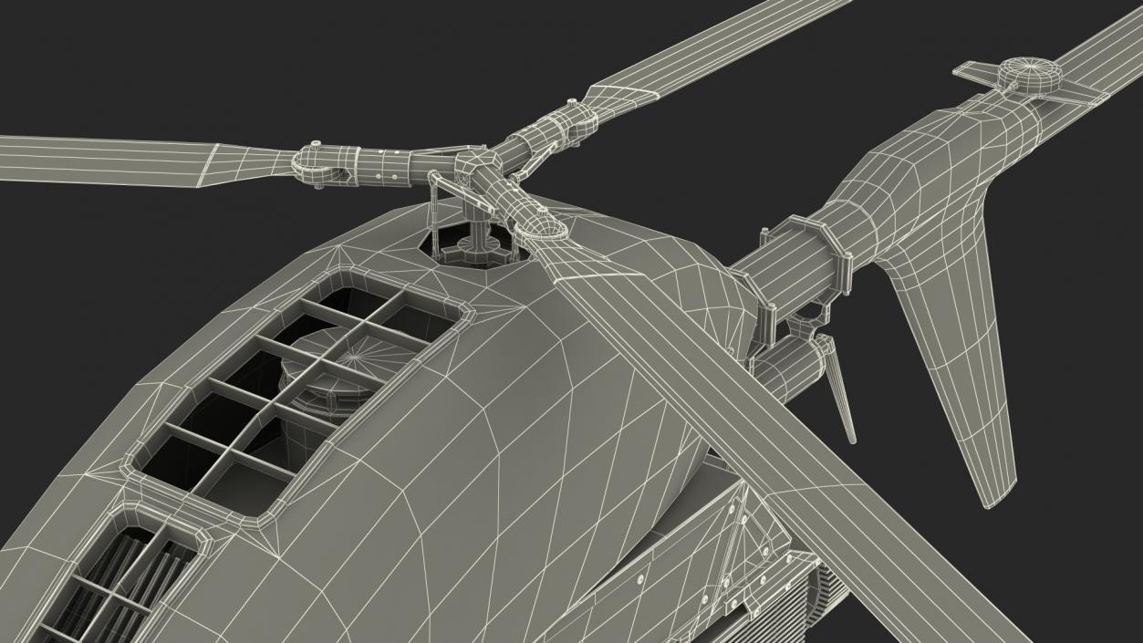 Helicopter UAV Drone Rigged 3D