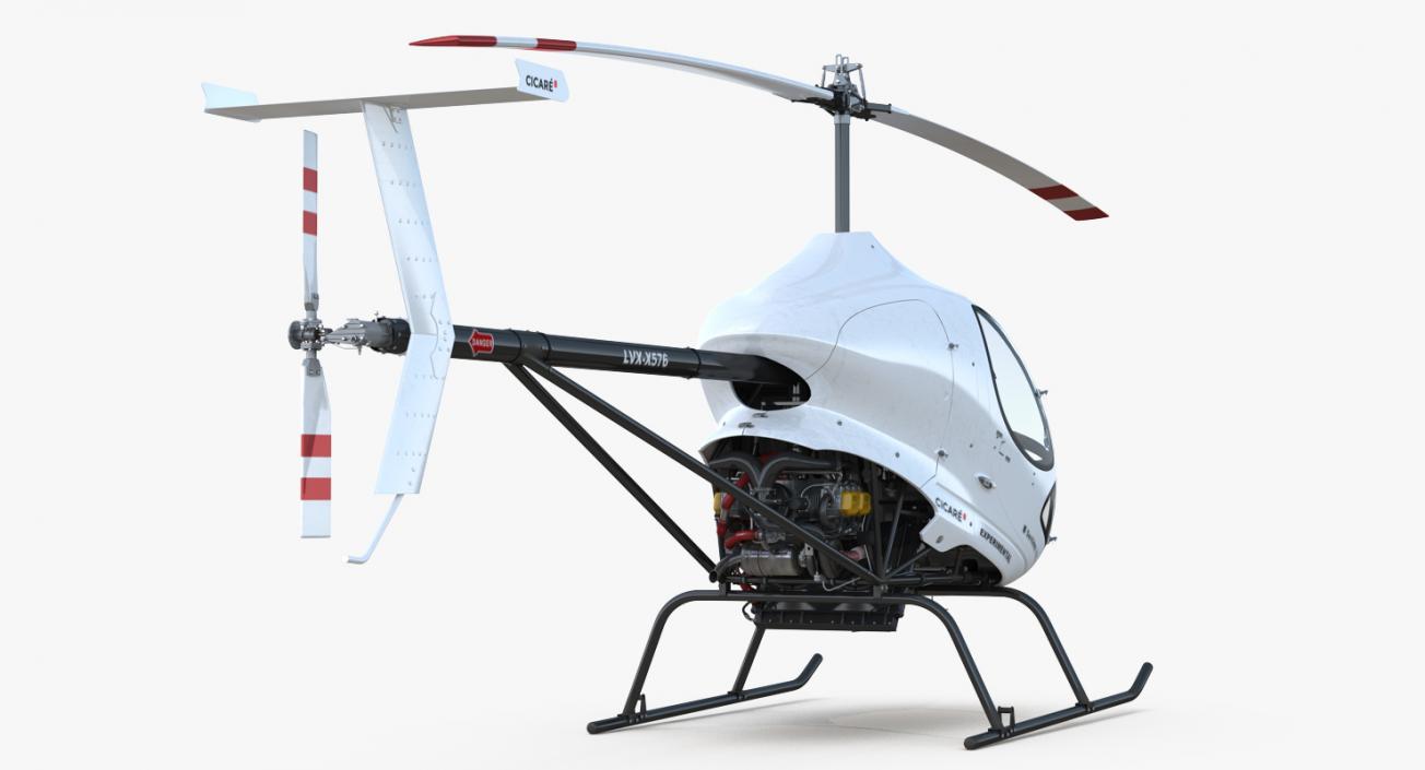 3D Ultra Light Helicopter Cicare 8