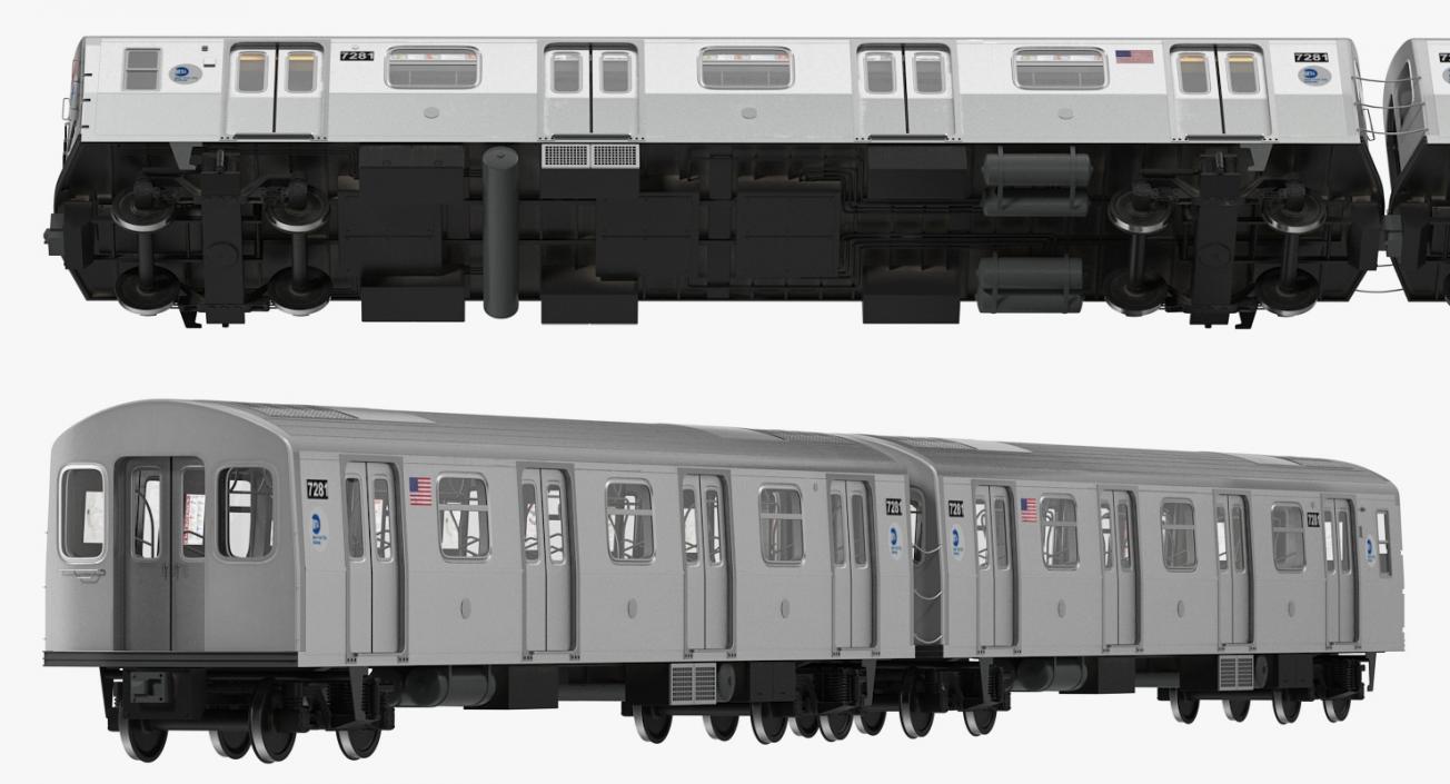 3D R160 New York City Subway Car Rigged