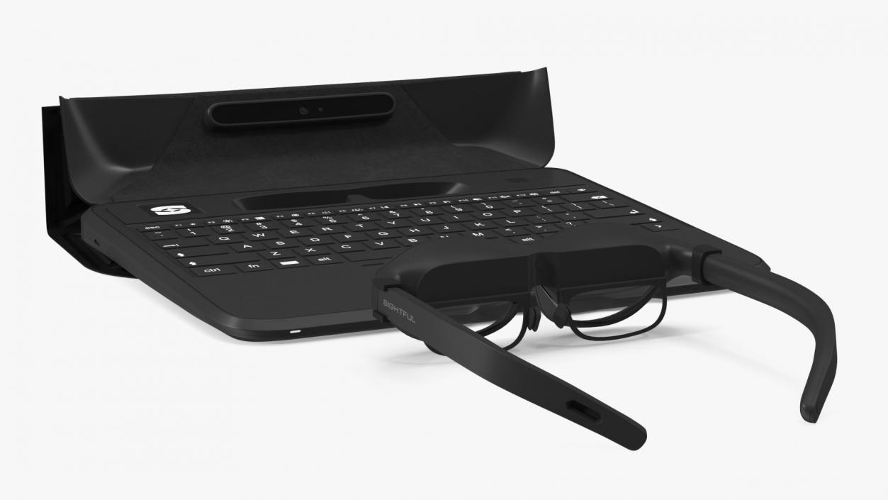 3D Augmented Reality Laptop Spacetop with Glasses