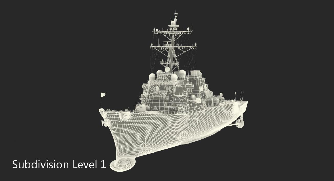 3D Arleigh Burke Destroyer OKane DDG-77