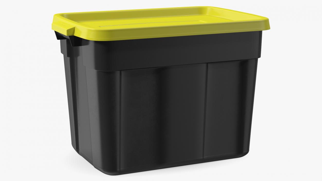 3D Rugged Storage Tote with Lid 18 Gallon model
