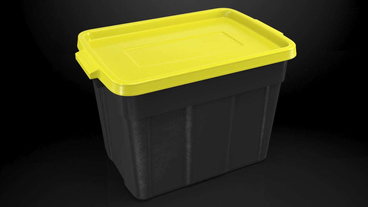 3D Rugged Storage Tote with Lid 18 Gallon model