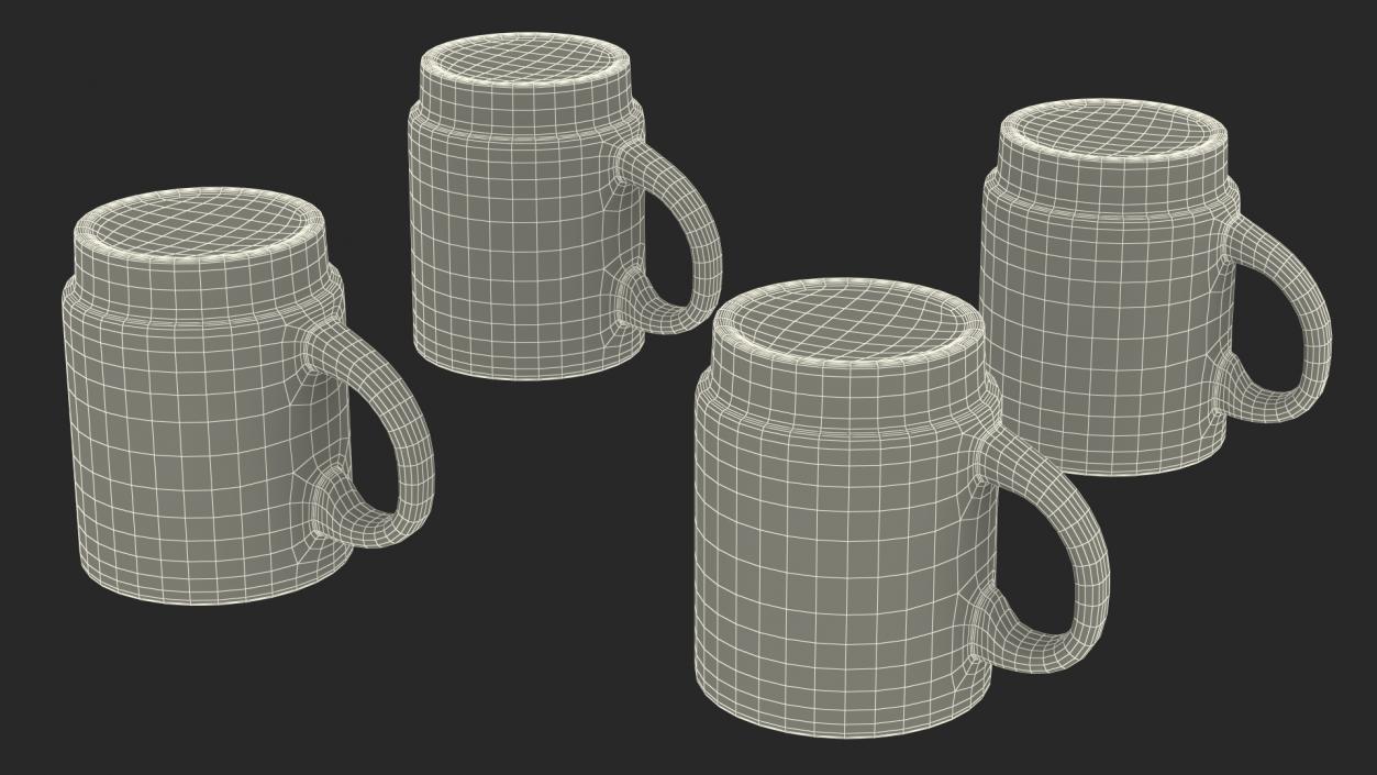 Simple Pattern Mug Set 3D