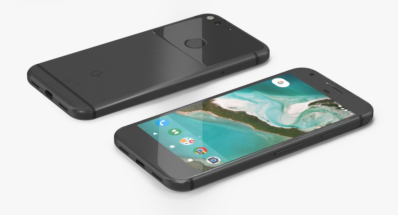 3D Google Pixel XL Phone Quite Black model