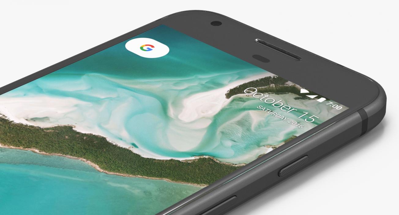 3D Google Pixel XL Phone Quite Black model