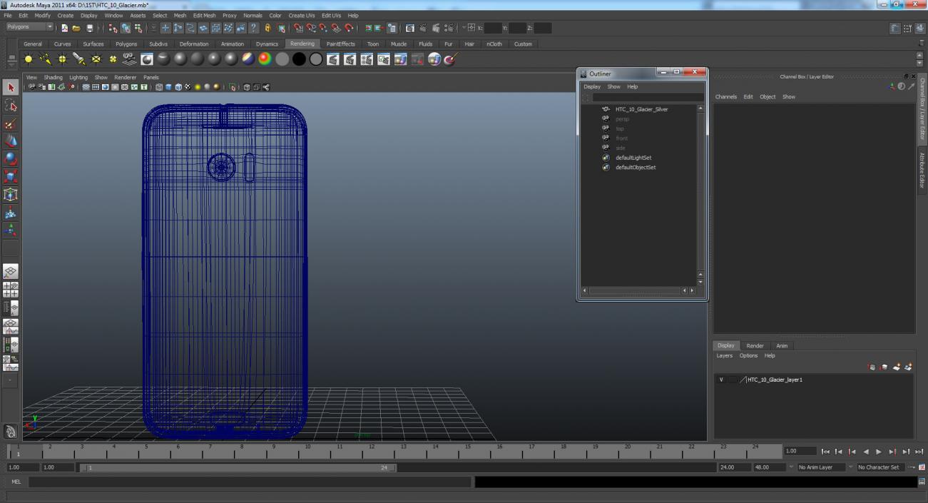 3D HTC 10 Carbon Gray model