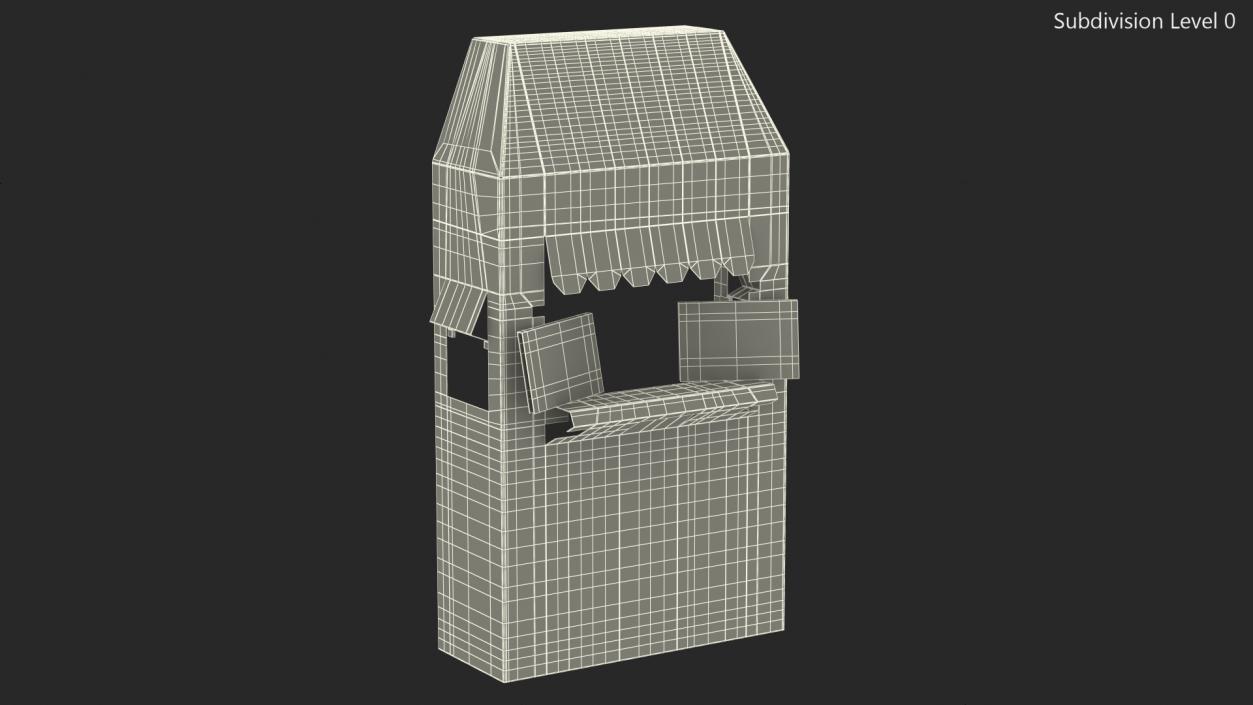 3D Coffee Booth Cardboard Stand model