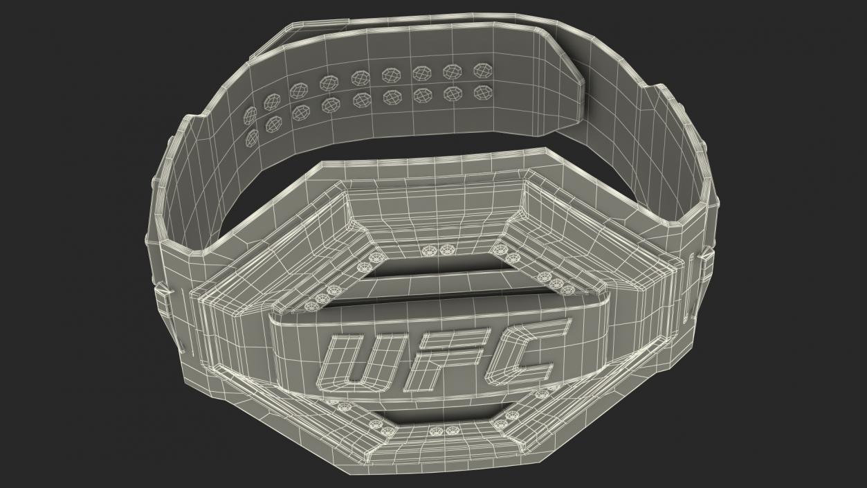 3D UFC Legacy Championship Belt model