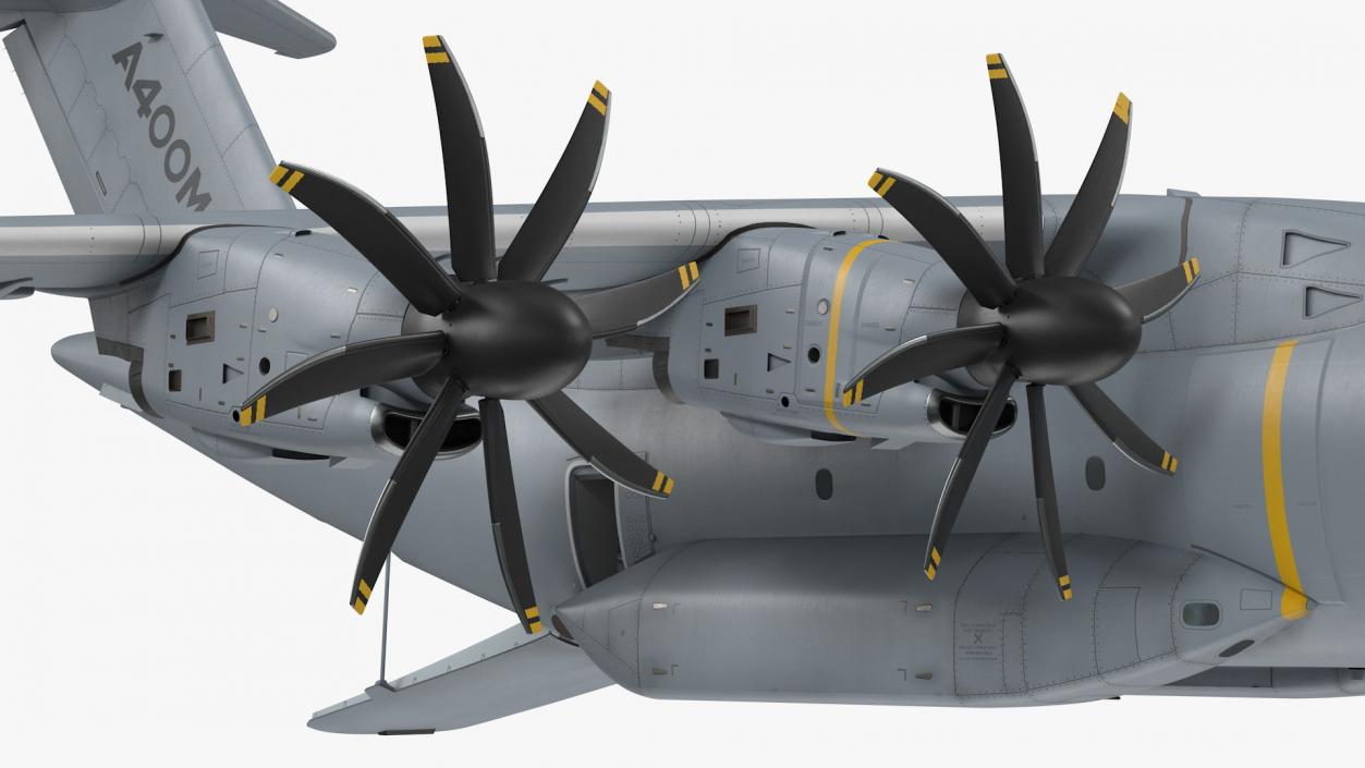 3D Airbus A400M Atlas Military Transport Aircraft Rigged model