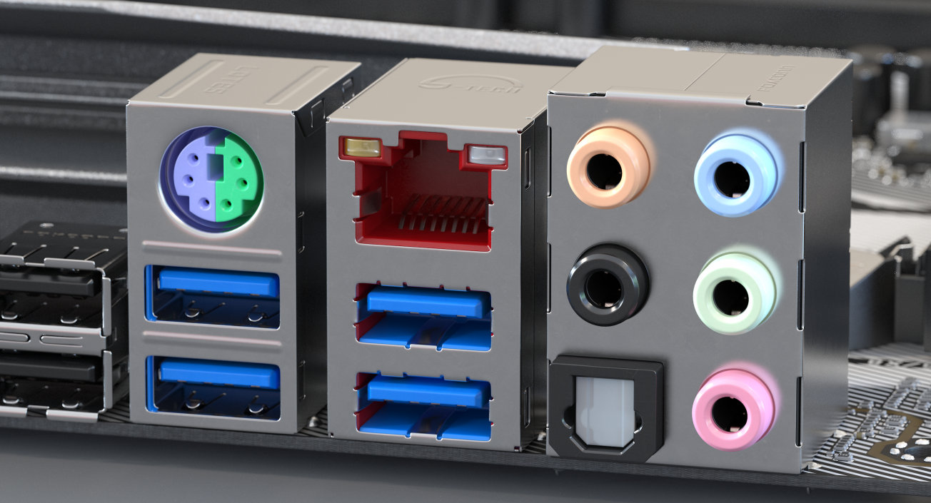 Motherboard Connectors 3D