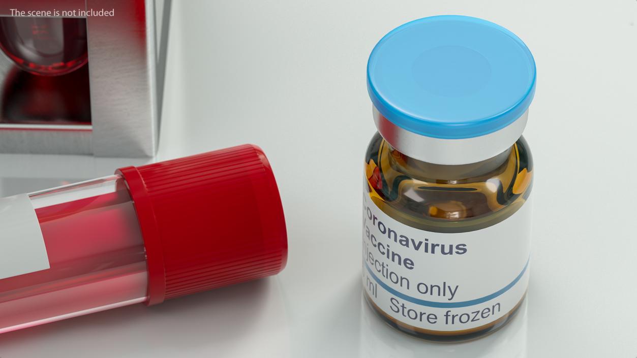 3D Coronavirus Vaccine Vial 5ml model