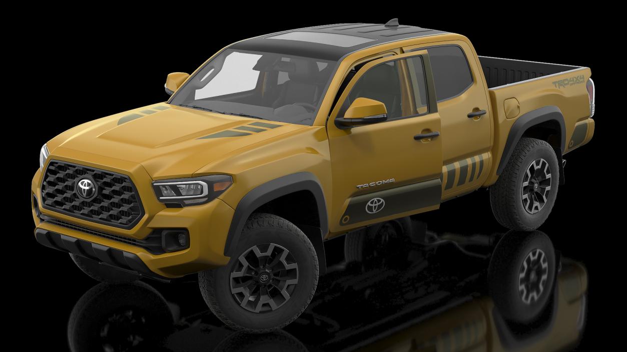 3D model Toyota Tacoma TRD Off Road Bronze 2021 Rigged