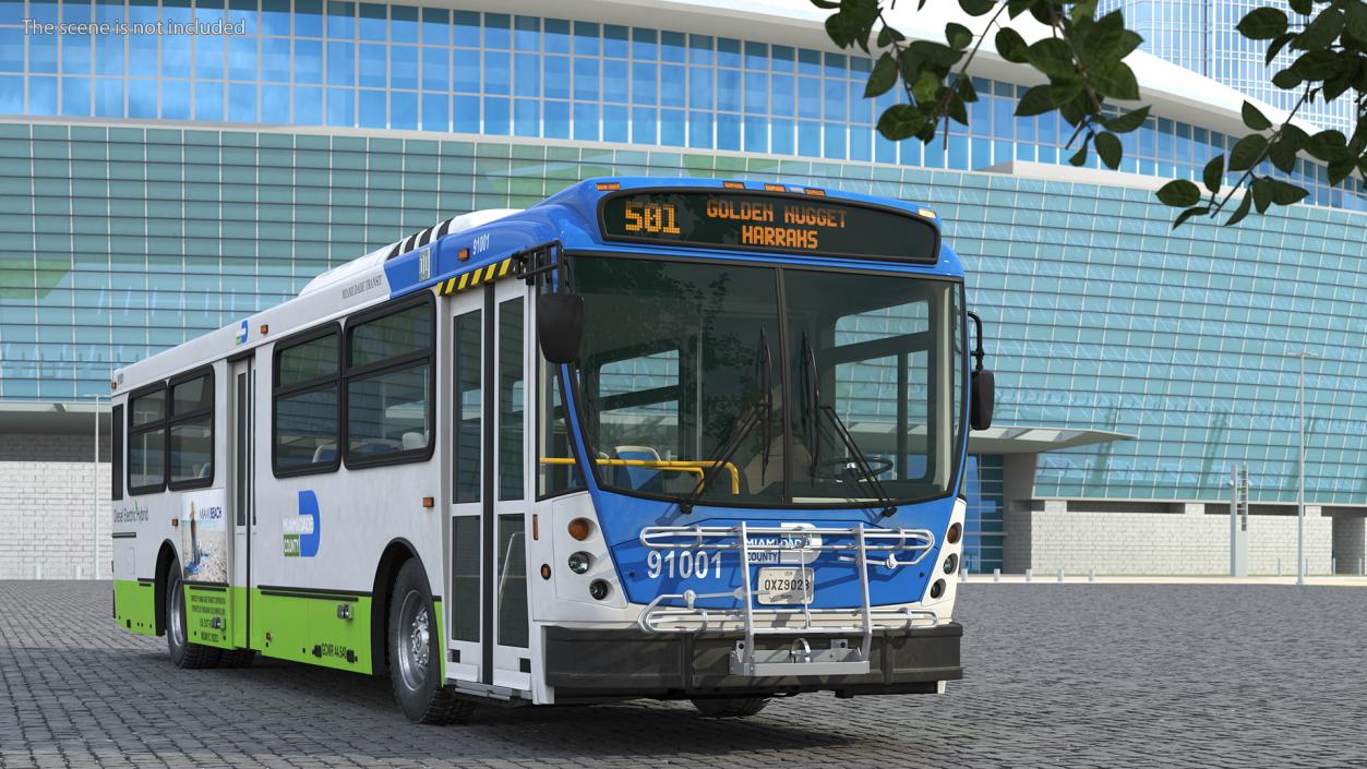 Bus Nabi 416 Miami Dade Transit Simple Interior 3D