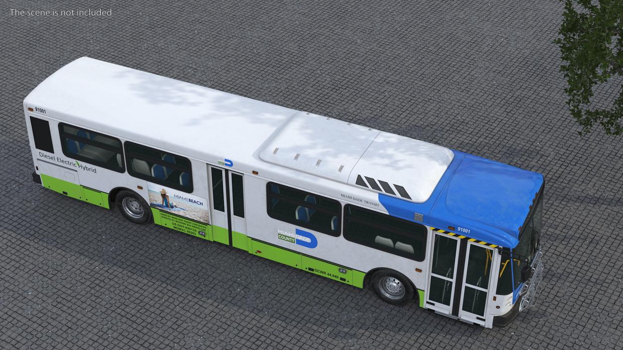 Bus Nabi 416 Miami Dade Transit Simple Interior 3D