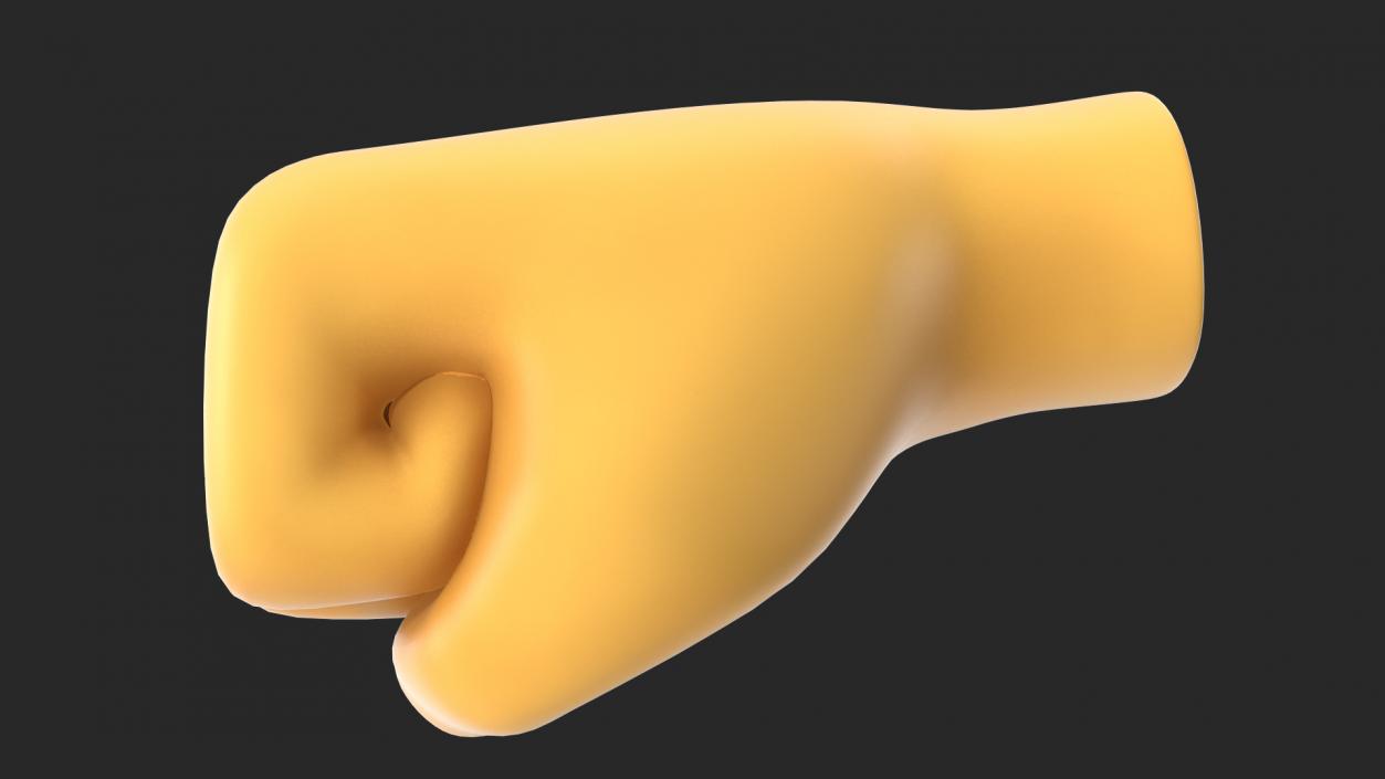 Left-Facing Fist Emoji 3D