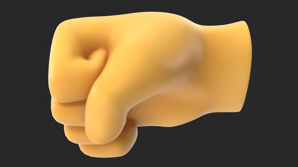 Left-Facing Fist Emoji 3D