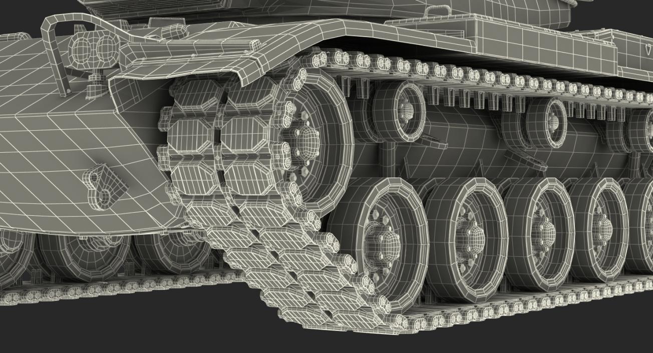 US Combat Tank M60A3 Patton Rigged 3D model