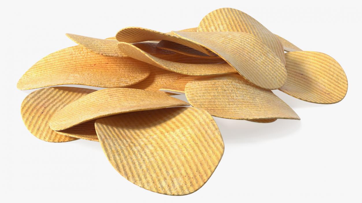 3D model Group of Corrugated Chips