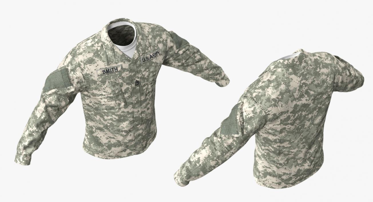 3D African-American US Army Soldier Fur Rigged model