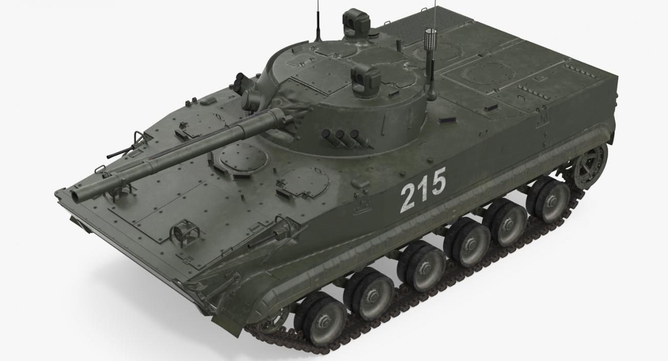 3D model Russian Armored Vehicle BMP-3 Green
