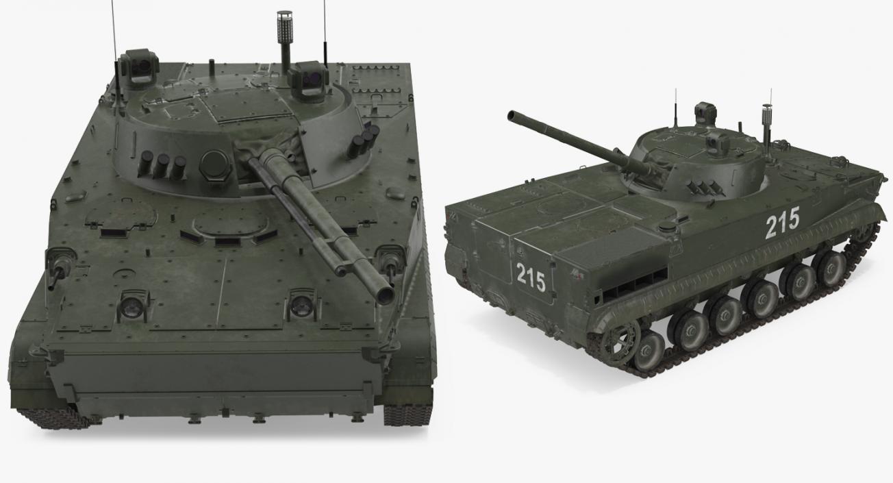 3D model Russian Armored Vehicle BMP-3 Green