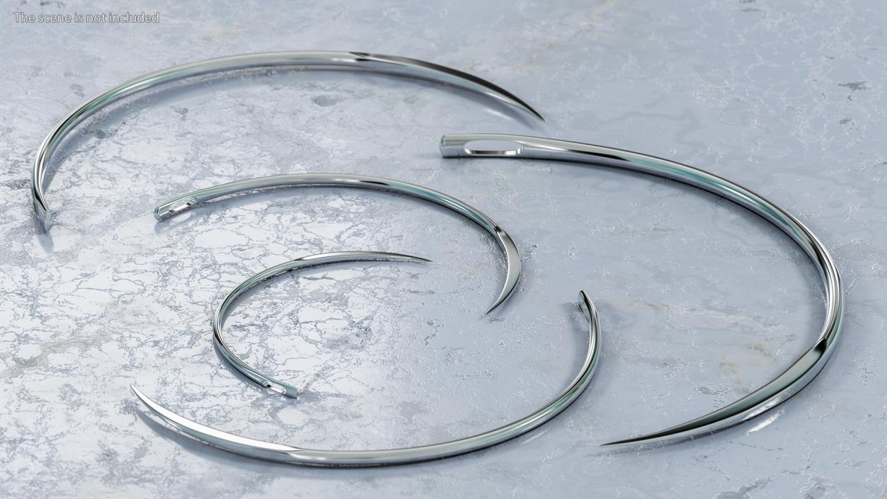 Surgeon Cutting Needles Full Set 3D