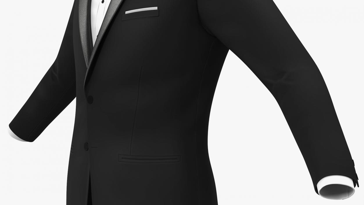 Tuxedo Black Jacket 3D model