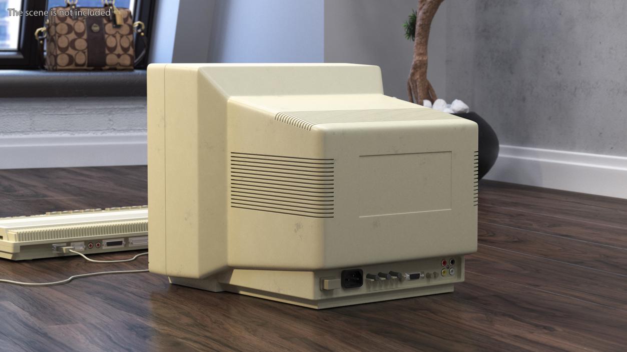 3D model Old Computer with Monitor
