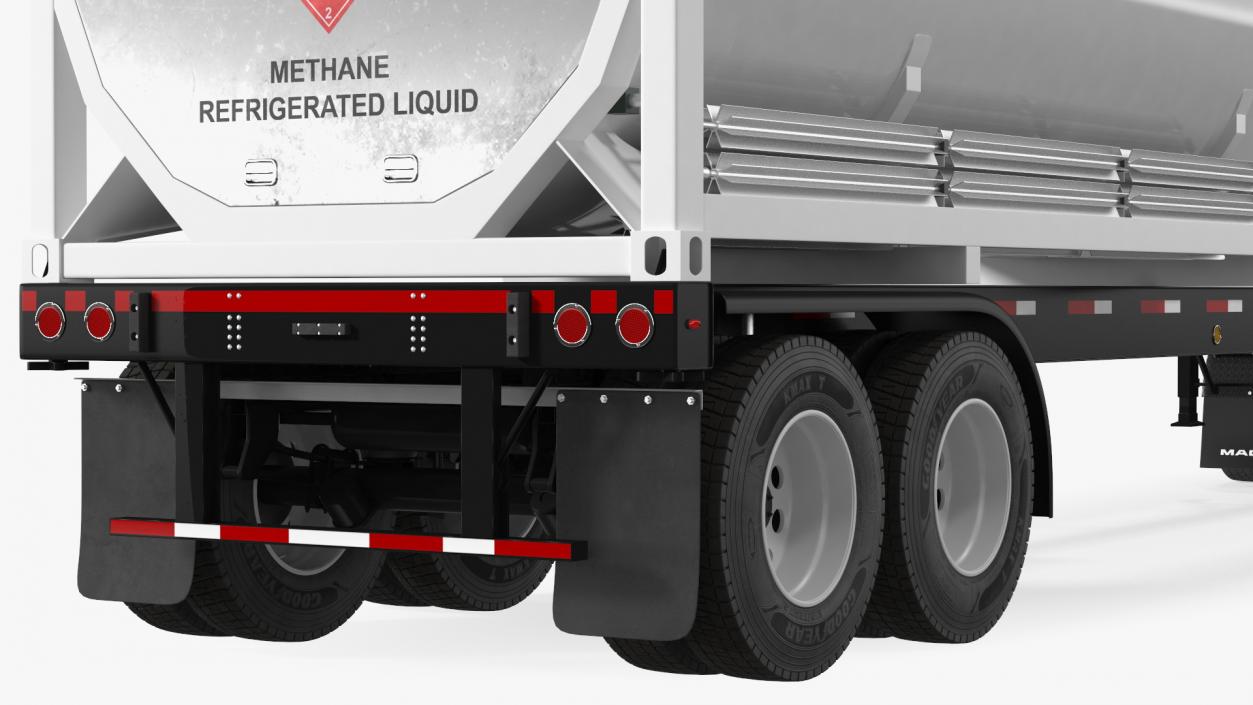 3D Mack Anthem Truck with LNG Semi Trailer Gas Tank model