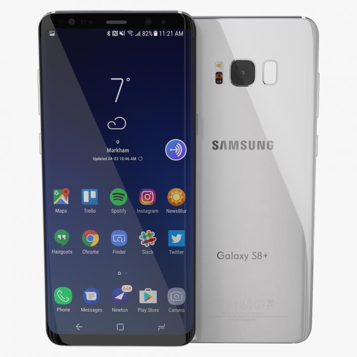 3D Samsung Galaxy S8 Plus Arctic Silver