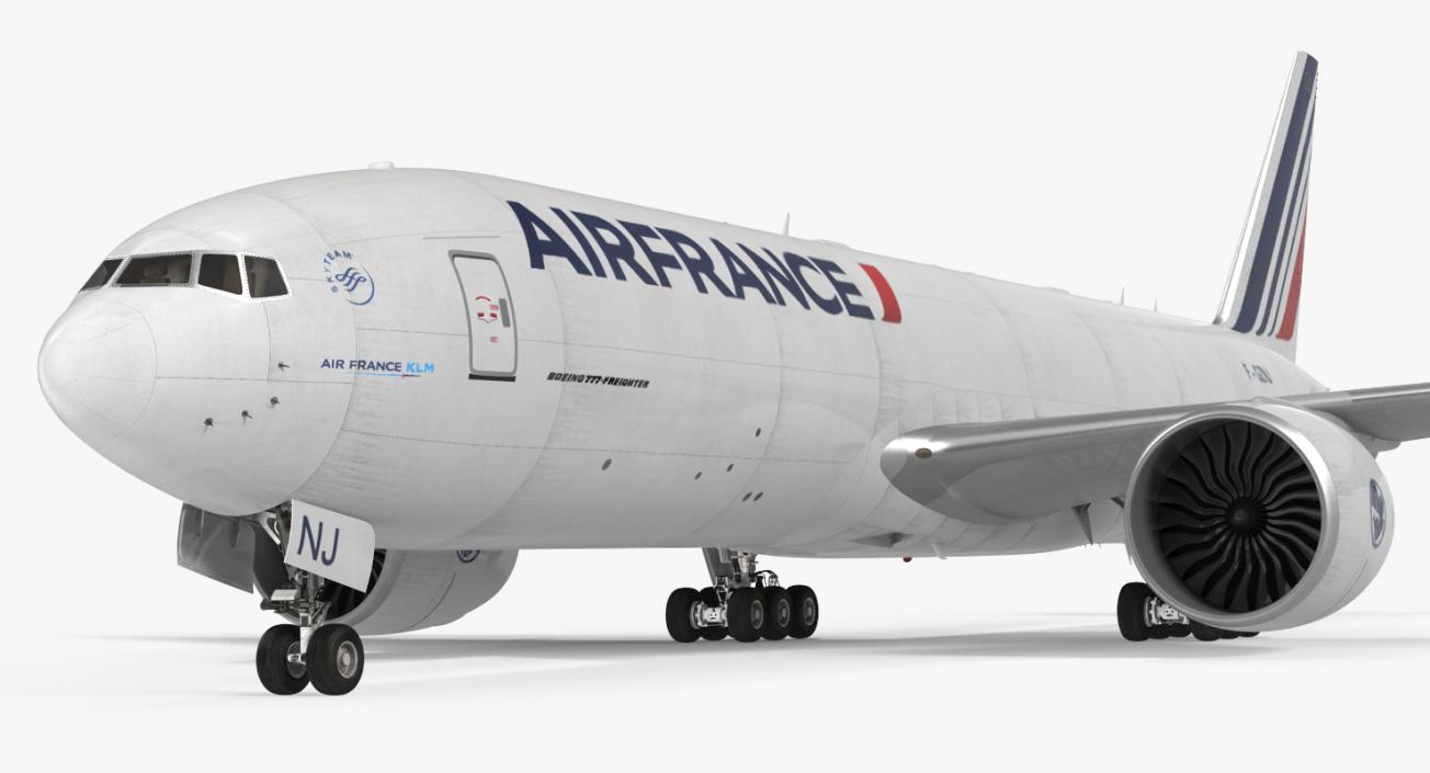 3D Boeing 777 Freighter Air France Rigged model