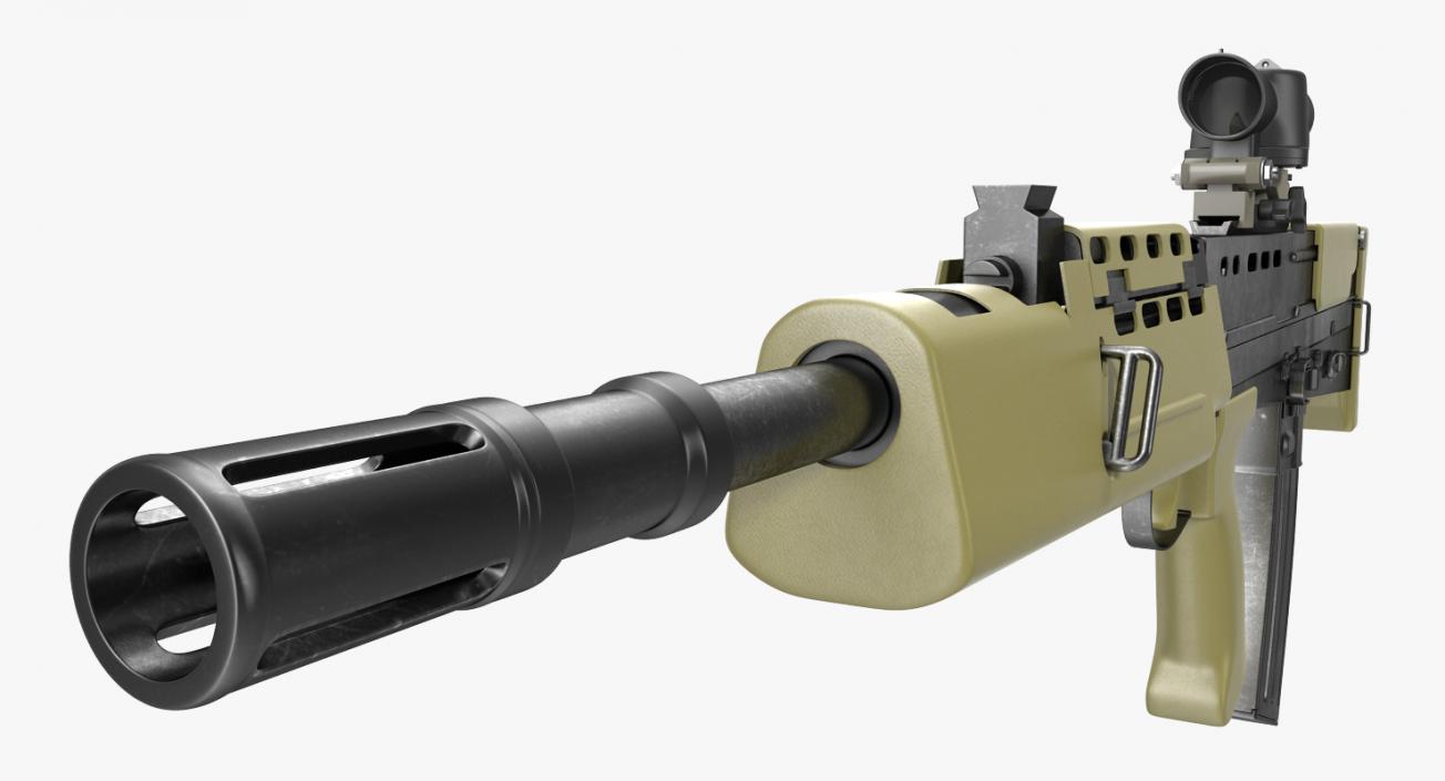 Assault Rifle L85A2 Scope Attached 3D model