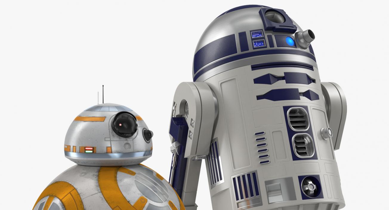 3D model Star Wars Droids R2D2 and BB8 Collection